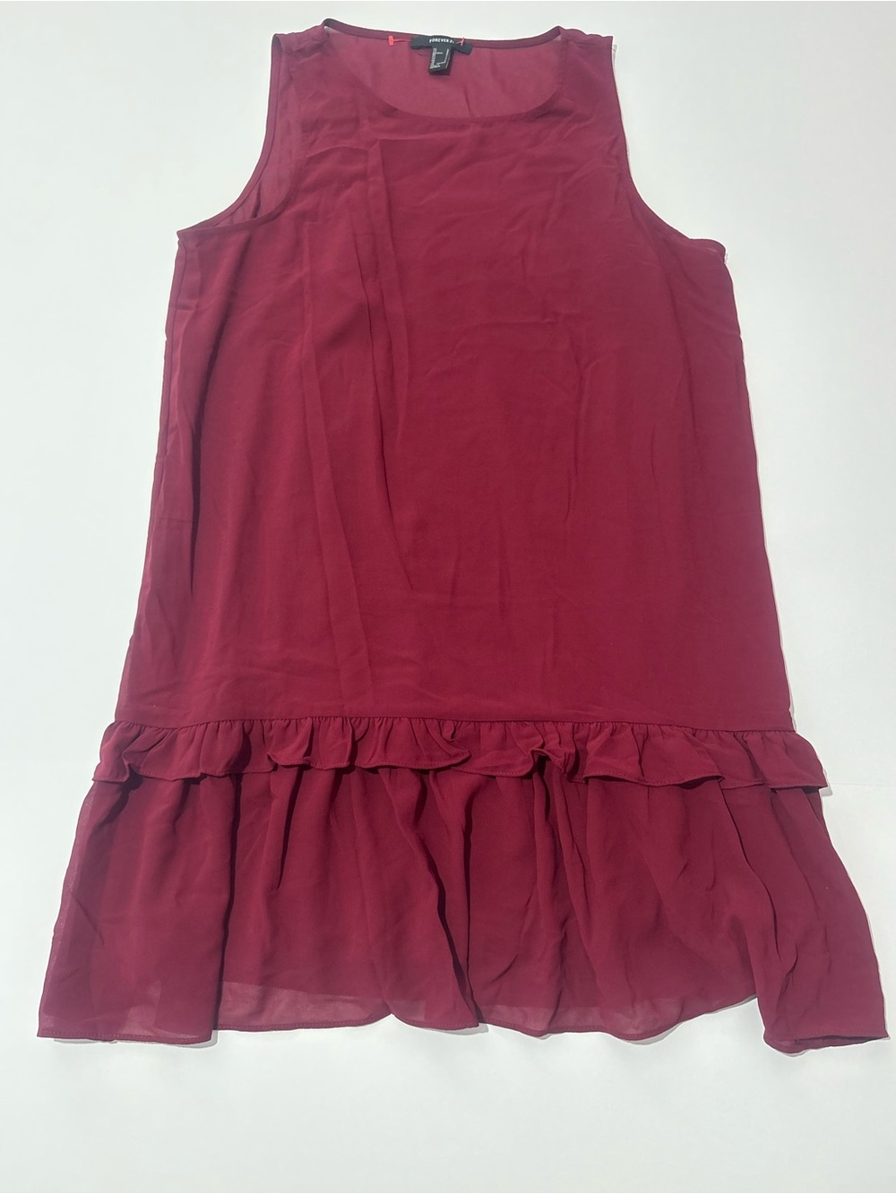 Forever 21 Burgundy Sleeveless Dress